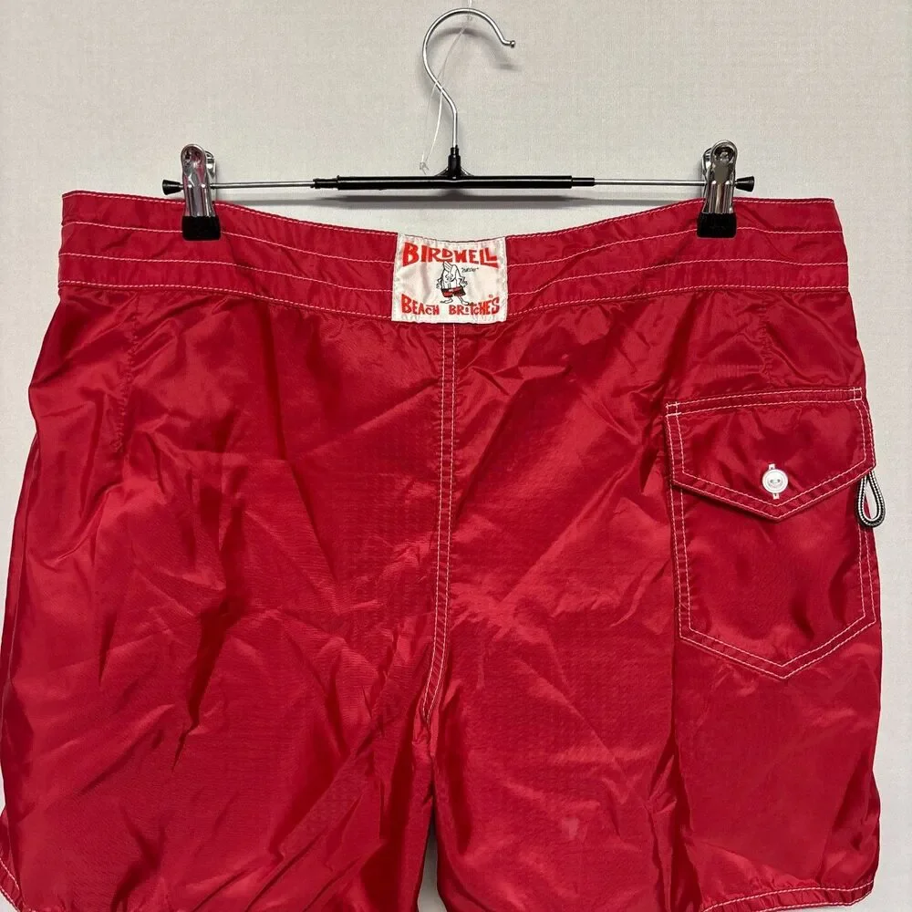 Birdwell Beach Britches Men Board Swim Trunks Shorts Size 40 Red C133 -24